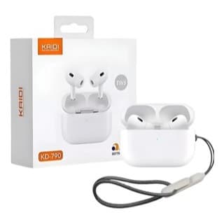 Fone de Ouvido Bluetooth KAIDI KD790 TWS - Sem Fio, Estojo Carregador, Original Branco, Compatível Iphone Android