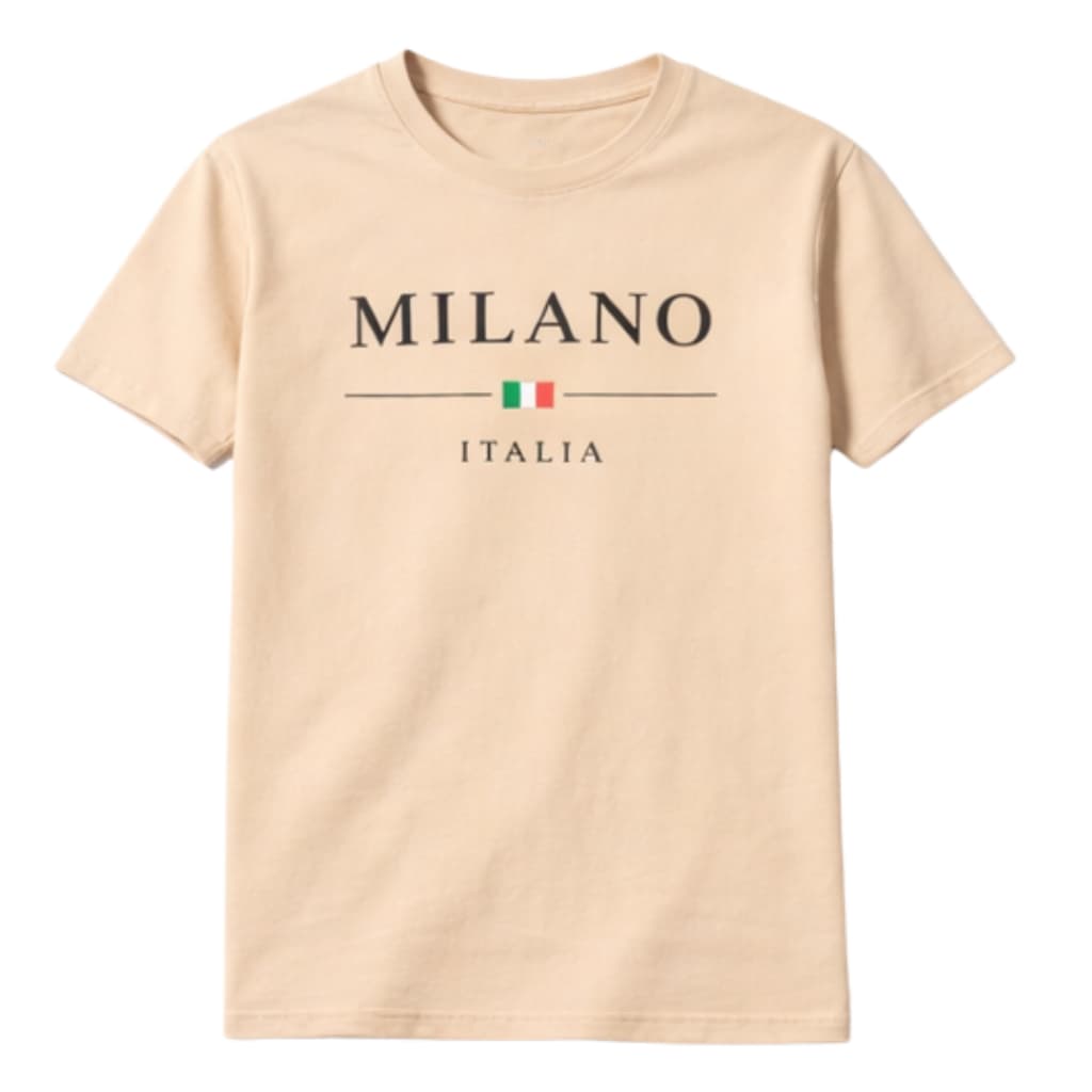 Camiseta Milano Itália Algodão Estilo Urbano Premium Confortável Casual