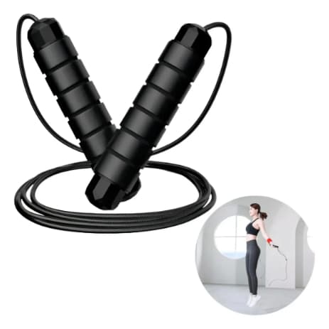 Corda de Pular Cross Speed Fit H&M 3m com Cabo de Aço e Alças Ergonômicas