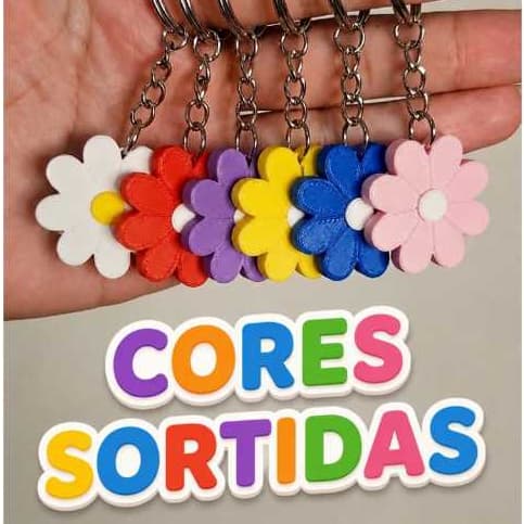 Chaveiro Flor, Várias Cores, ótimo para Lembrancinha Primavera, verão eventos, mimos