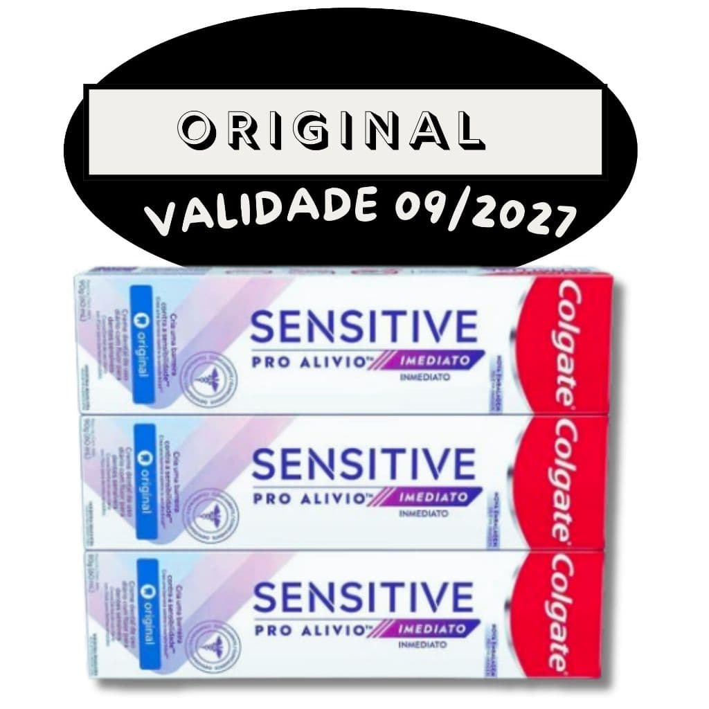 🔥🦷 Creme Dental Colgate Sensitive Kit 3 Unidades 📦 Sensibilidade Dental 100% Original 🆕
