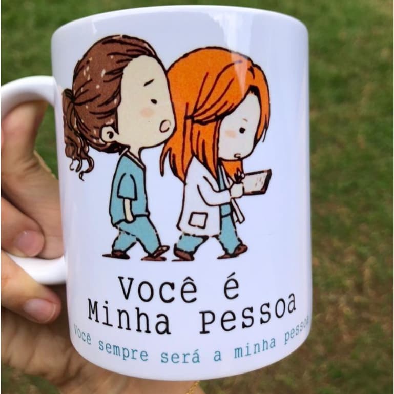 Caneca de Porcelana Personalizada - GREYS ANATOMY presente personalizado amizade