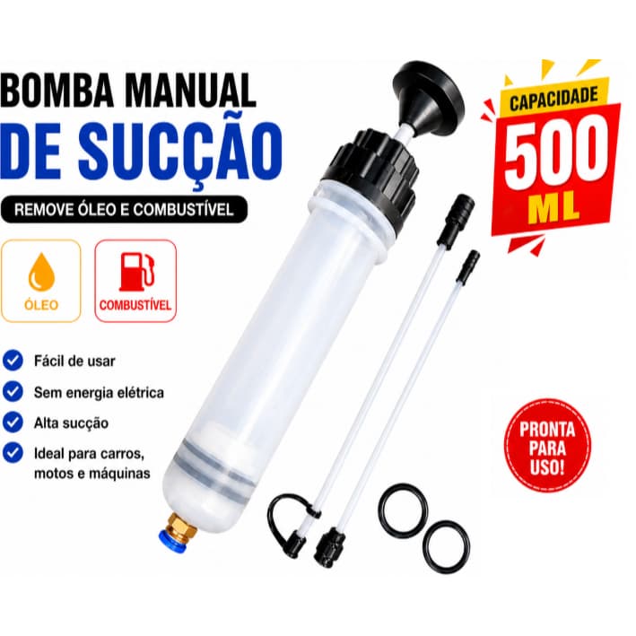 Seringa De Enchimento De Óleo Extrator Fluido De Freio 500ml