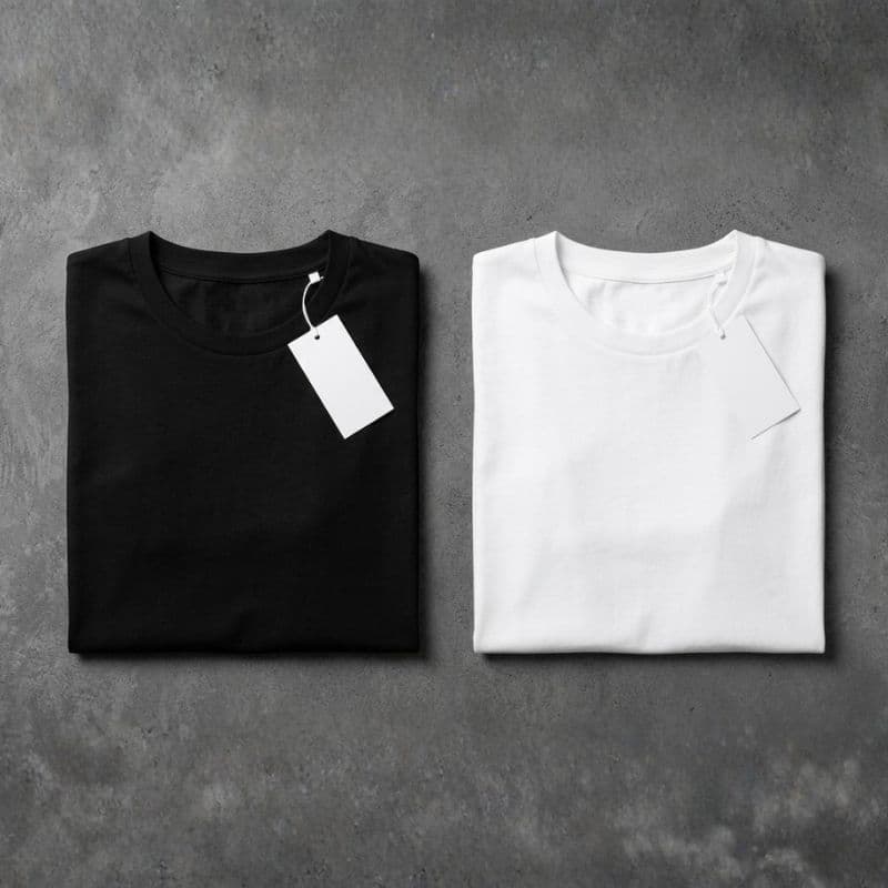 Kit Com 2 Camisas Malhas Masculina Preta & Branca