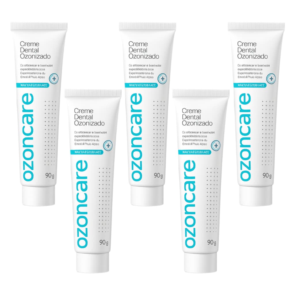 Creme Dental Ozoncare Philozon 90g 5 Unidades Menta Sem Flúor
