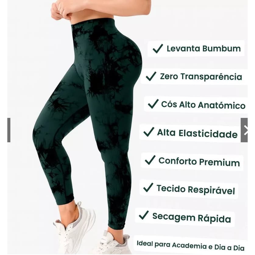 Calças de Yoga Femininas Tie-Dye com Cintura Alta e Elevação do Quadril