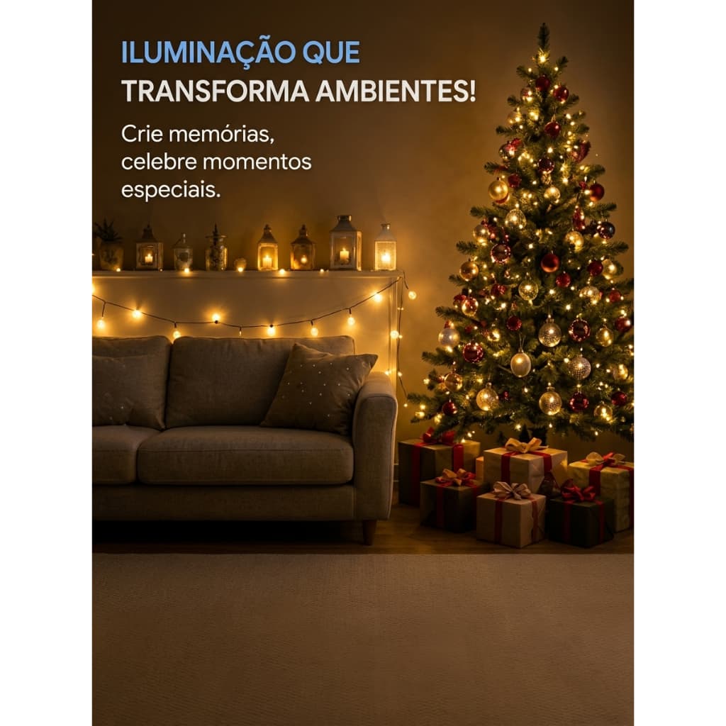 Pisca Pisca 100 Leds Alta Brilho Cordao Decoracao Natal COD SDJCD