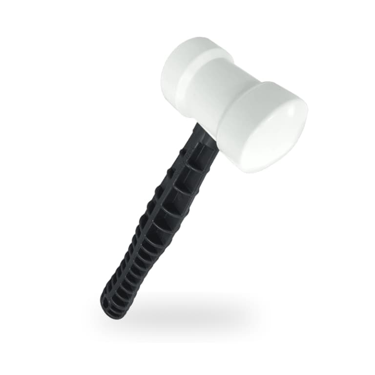 Kit 2 Marretas Borracha Flexível Branca 60mm Durak Não Mancha Para Assentar Piso Porcelanato