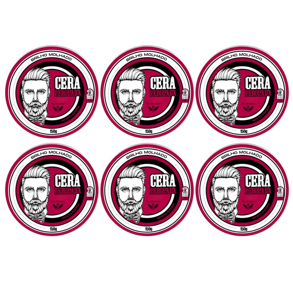 Kit 6 Cera Perolada Modeladora Efeito Brilhoso Two Brothers 150g
