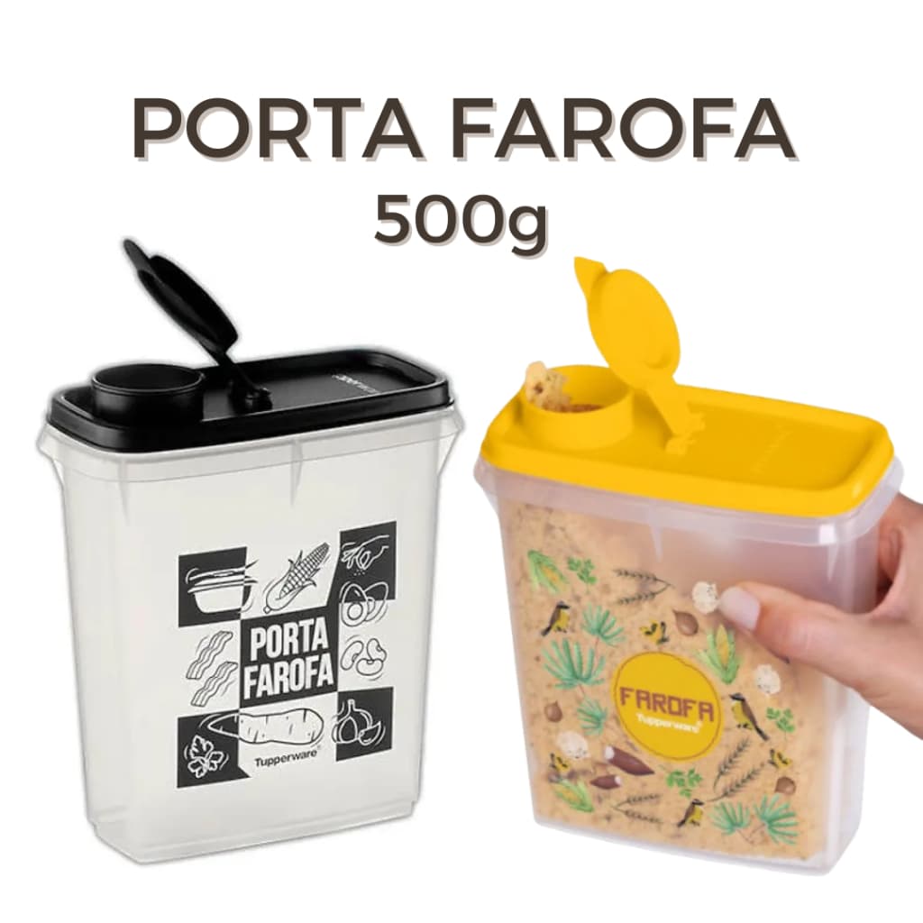 Porta FAROFA Tupperware LINHA FLORAL OU POP BOX ORIGINAL 500G / 850ML Pote caixa tapaué tupevare