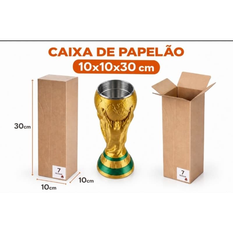 50 Caixas de papelão 10x10x30 para envio garrafa, copo térmico, taça