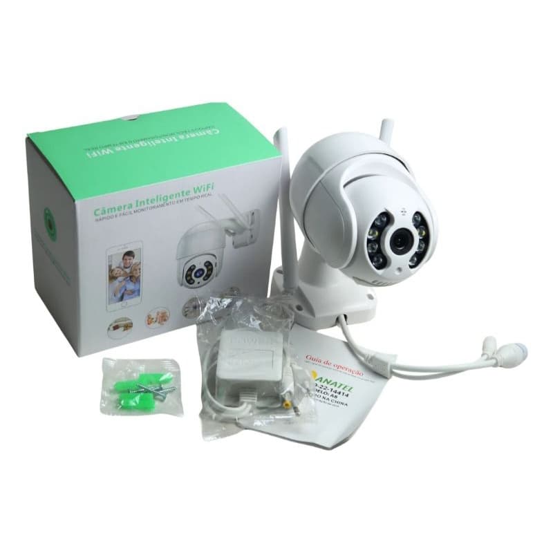 Câmera De Segurança Inteligente Wifi Externa COIBEU icsee Homologada Anatel Visão Noturna Infravermelho Full HD