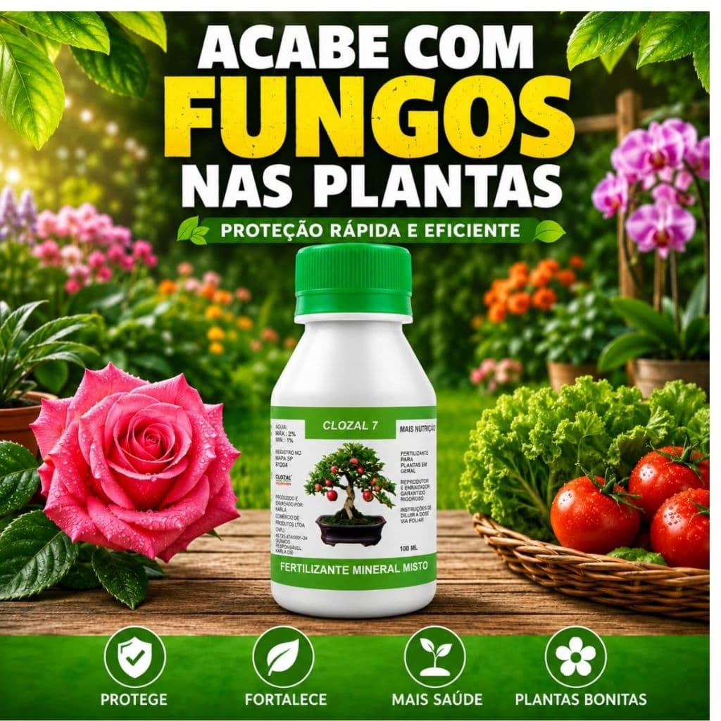 Calda Bordalesa Clozal 7 Cedros para Todas as Plantas jardim Vasos Frutiferas Concentrado