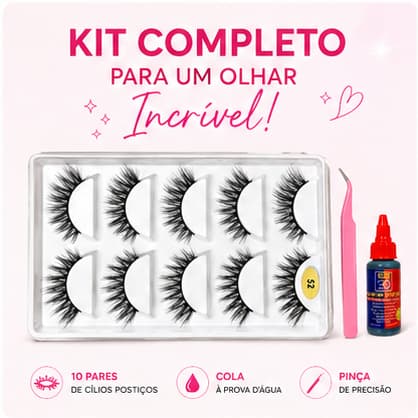 Cílios Postiços Naturais , Leves , Adequados Para A Pele , De Longa Duração，with Glue,Tweezers