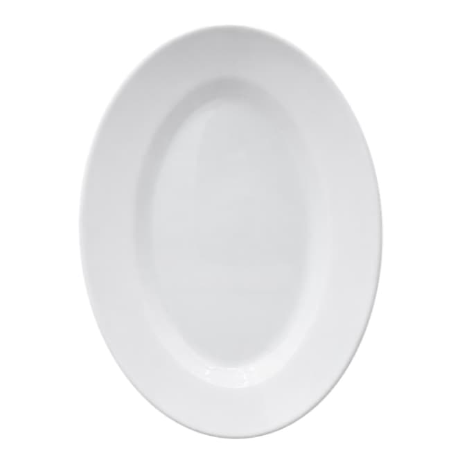 Travessa Oval Branca de Melamina 30x23cm para Servir Carnes, Saladas, Massas e Petiscos