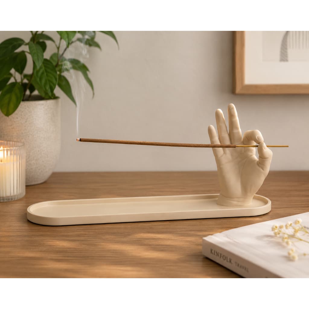 Porta Incenso Mão Decorativo Suporte Para Varetas Zen Medita