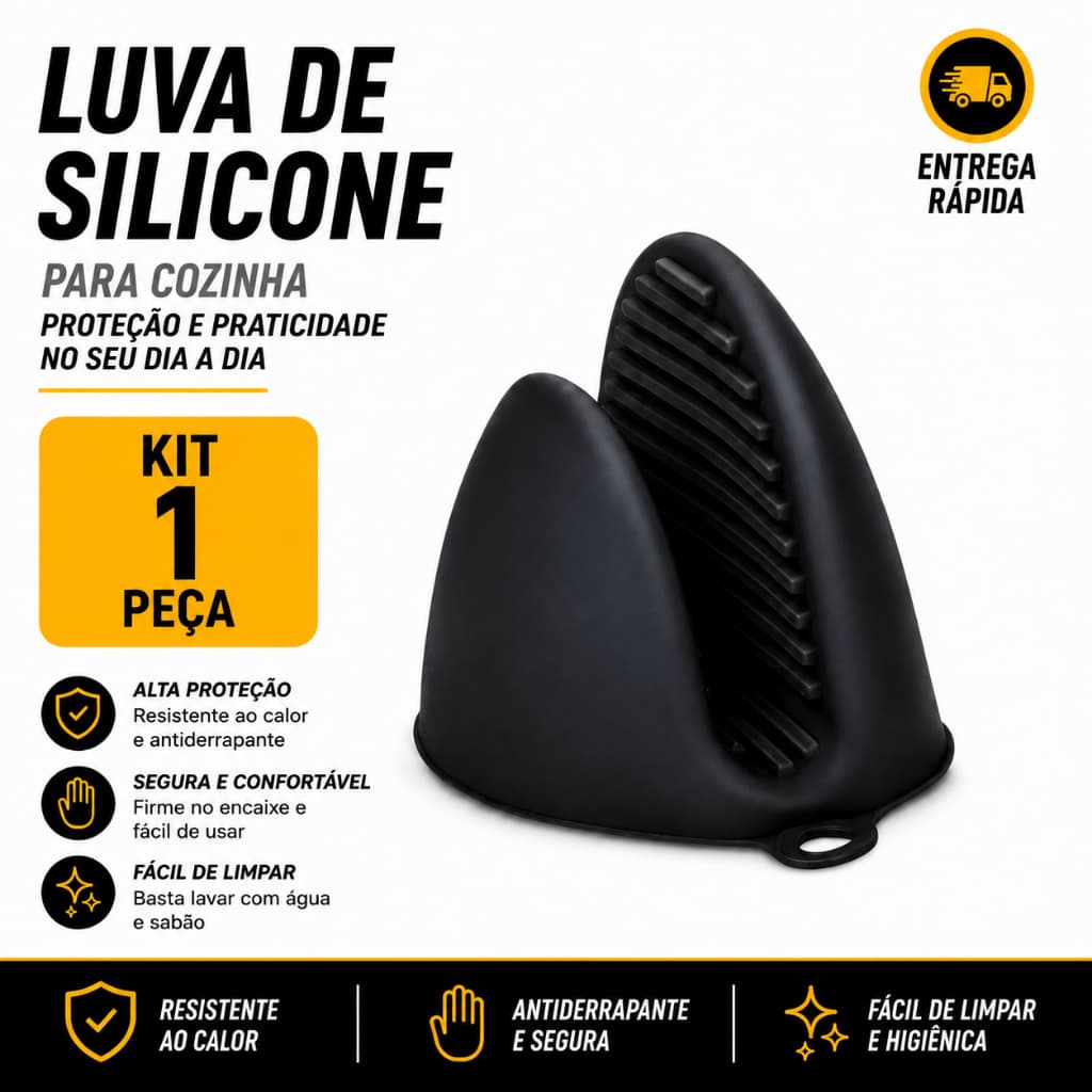 Luva de Silicone Para Cozinha