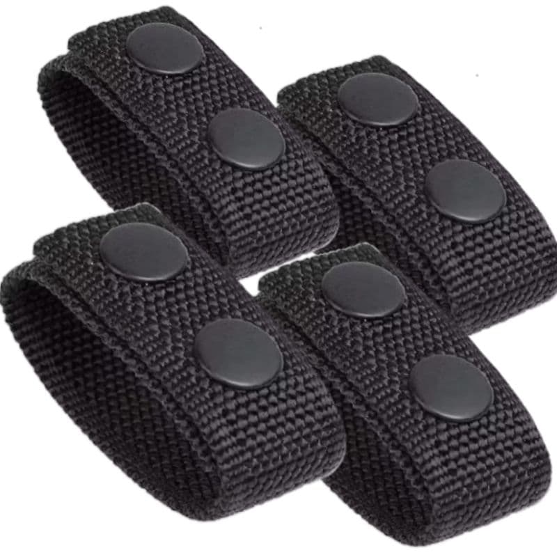 Kit 4 Presilha De Nylon Com Botão Preto ou Niquelado Para Cinturão Cinto Profissional