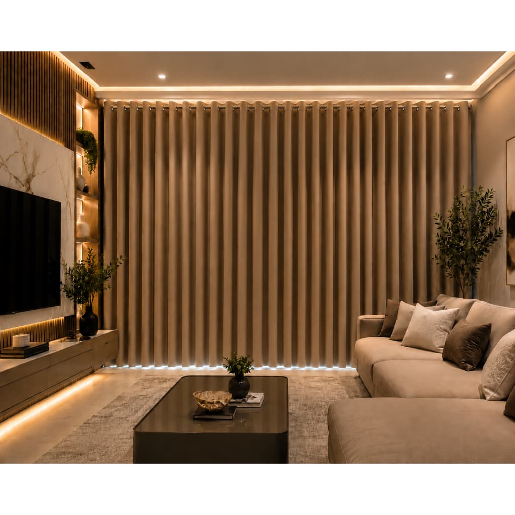 Cortina Blackout 100% Corta Luz – Tecido Premium com Ilhós Cromado | Vários Tamanhos