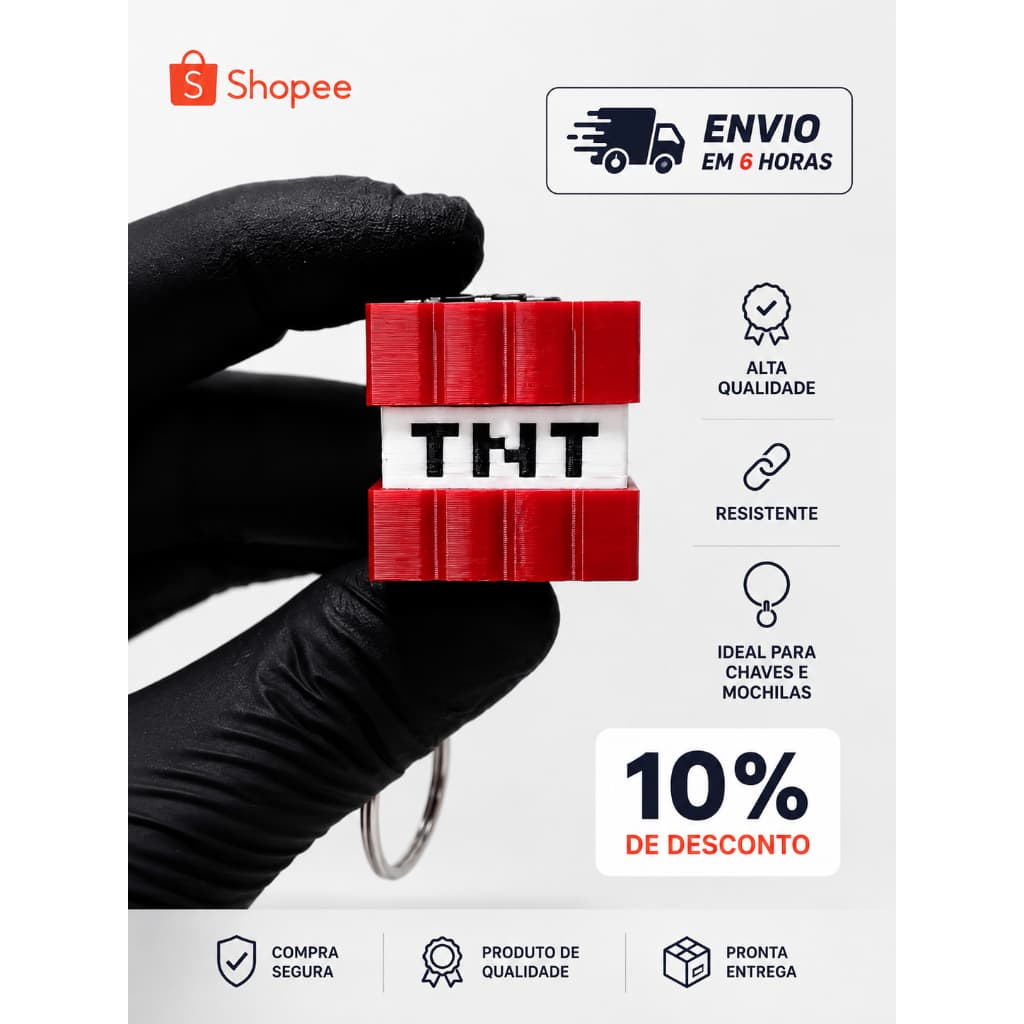 Chaveiro Mecânico TNT Fidget Clicker Brinquedo Anti Estresse com Switch Tecla Clicavel