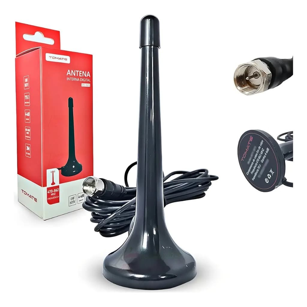 Antena Interna Digital Tomate MTV-3015 HDTV Sinal Forte