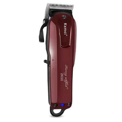 Máquina de Cortar Cabelo Kemei KM-2600 com Lâmina de Aço Inoxidável