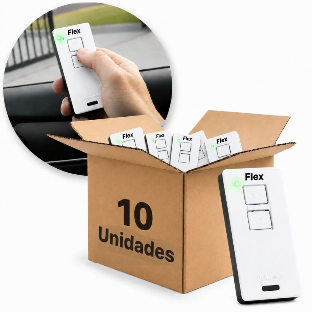 10 Controle Tx Branco Remoto Portão Eletrônico 433Mhz Ipec