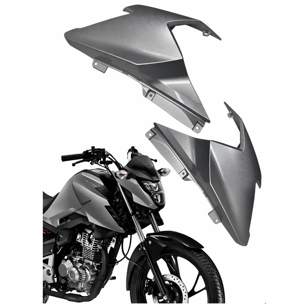 Aba De Tanque Titan 2025 Lateral Fan 160 Titan 160 2026 Par Esquerda Direita Completo