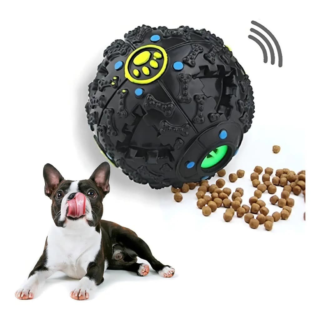 Bola Pet Porta Ração E Petisco Vinil Resistente Com Barulho - Brinquedo Educativo Para Cachorro