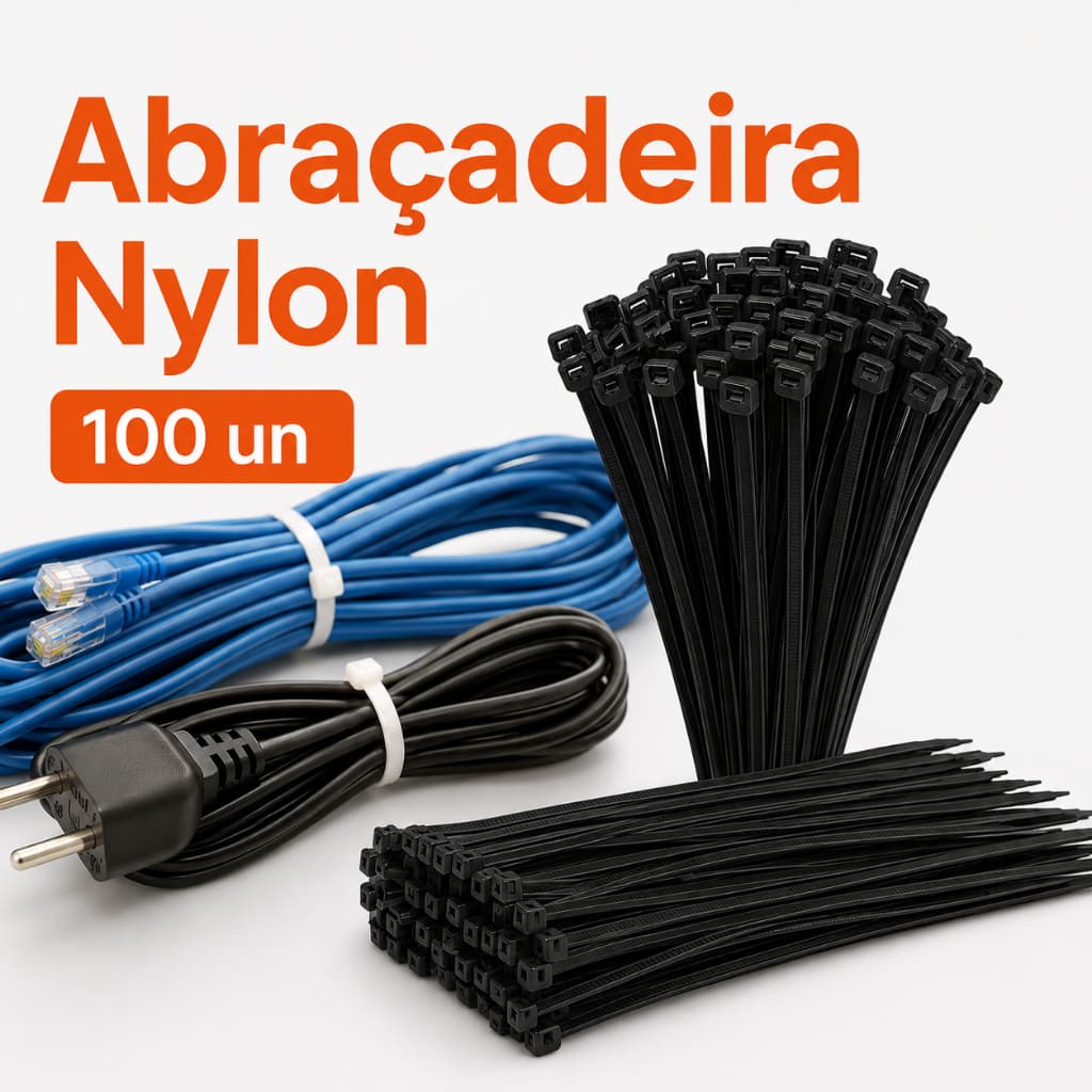 Abraçadeira Cinta Fita Hellerman Enforca Gato 2,5x150mm 100 Un Lacre Embalagem