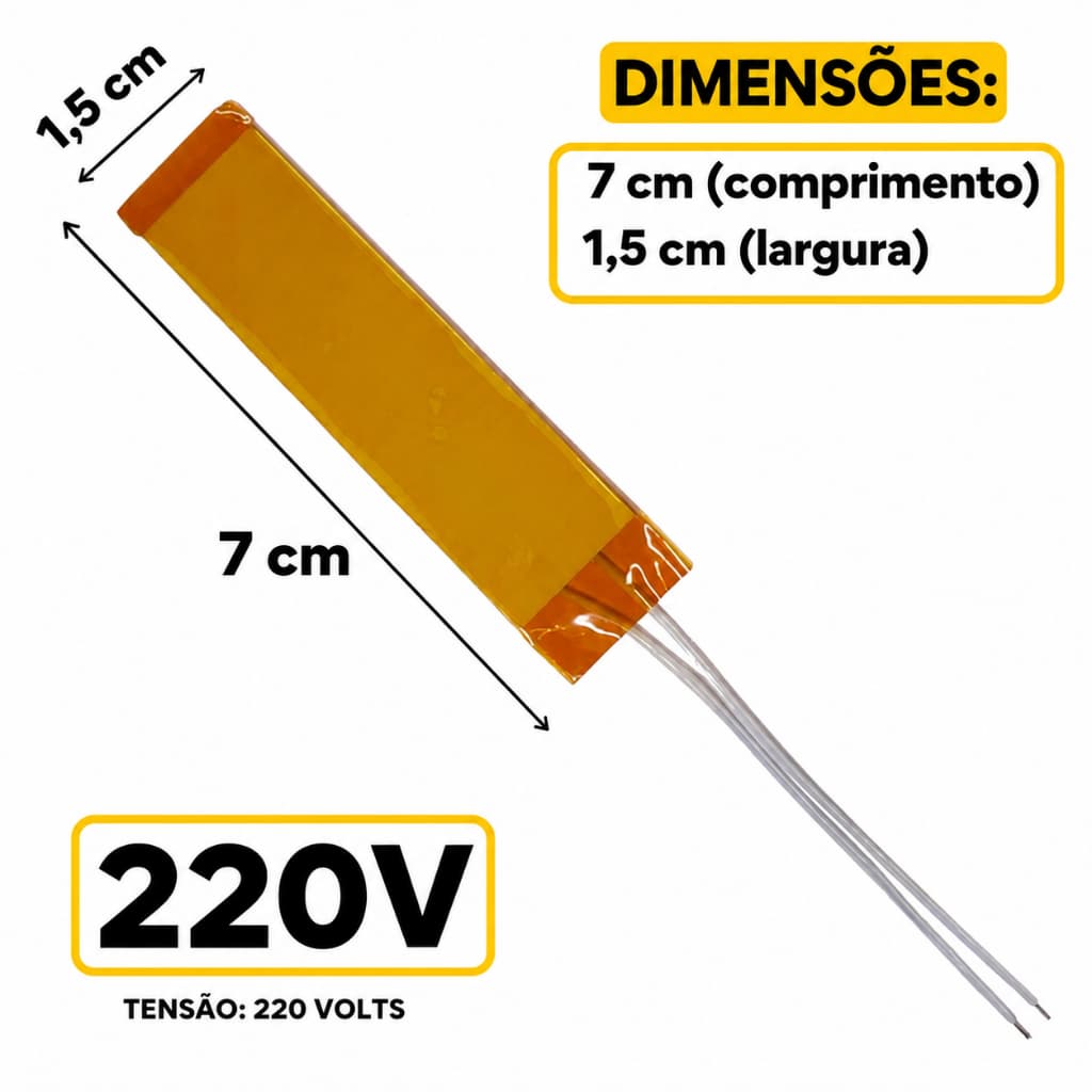 Kit 2 Resistencia Chapinha Compativel Com Lizze 480f 7x1,5cm