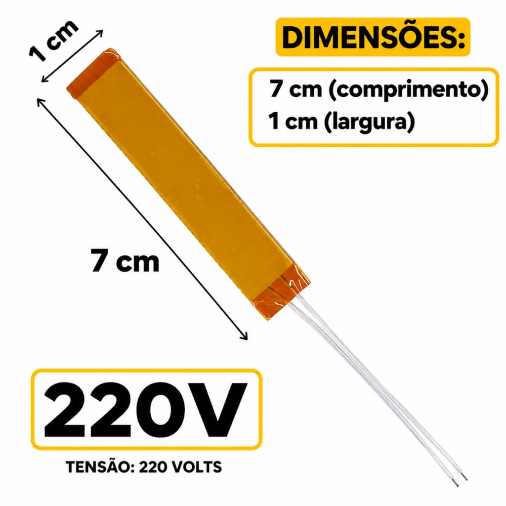 Kit 2 Resistencia Chapinha Compativel Com Lizze 480f 7x1cm 220v