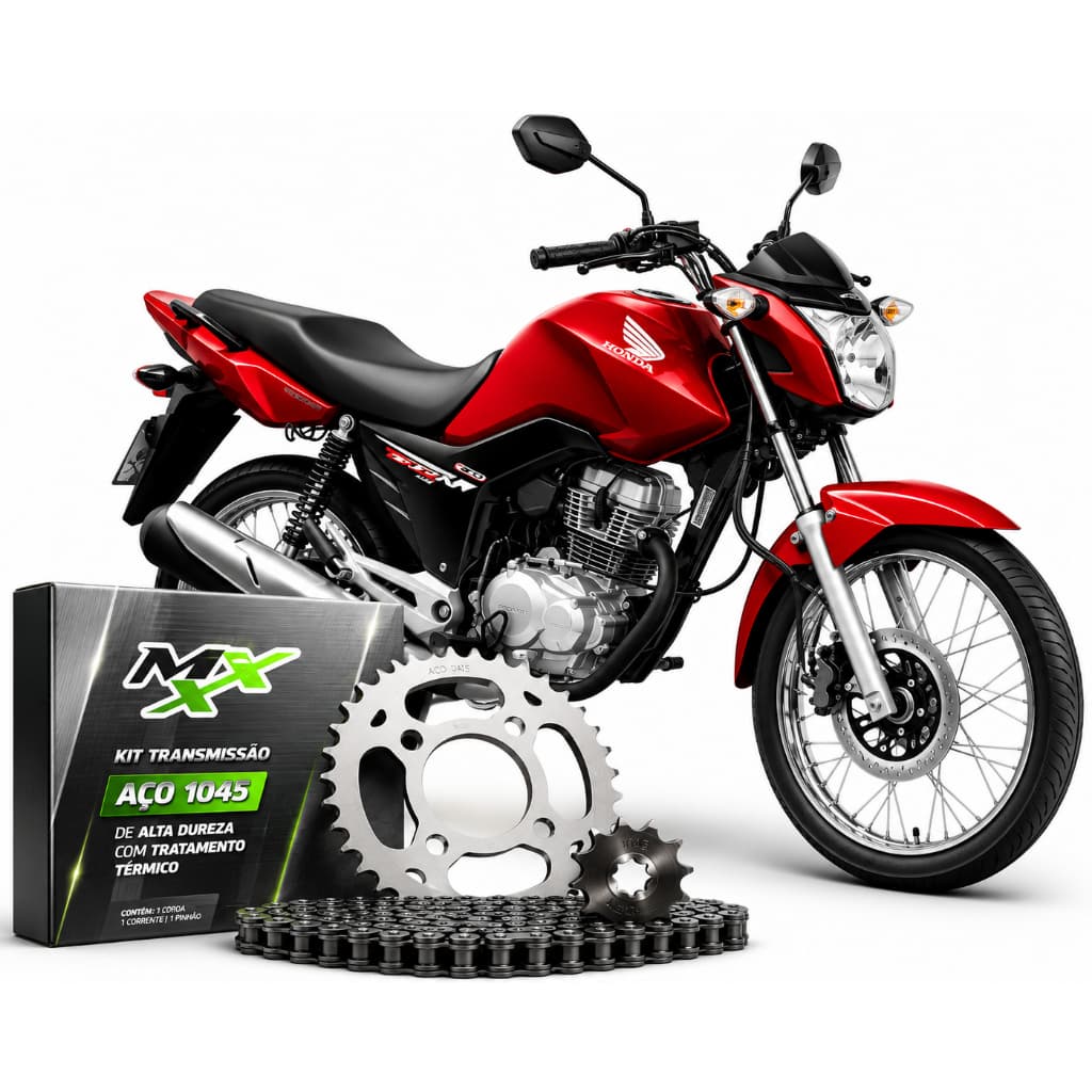 Kit Relação  Titan/fan 150 Mxx 43/16/428h Aço 1045