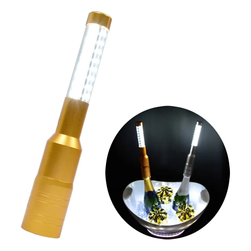 Strobo Pisca-pisca Led Para Garrafas - Dourado