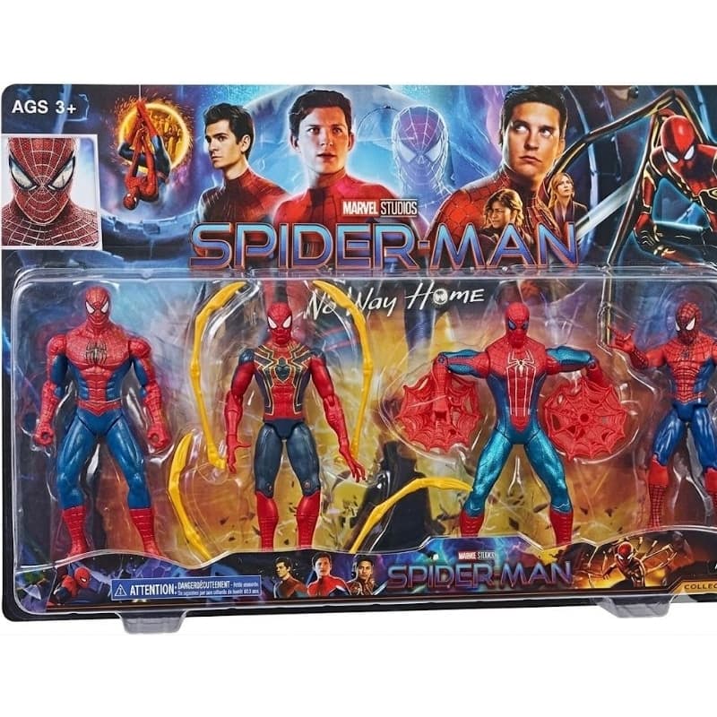 brinquedo Cartelado spiderman-no way home com 4 peças