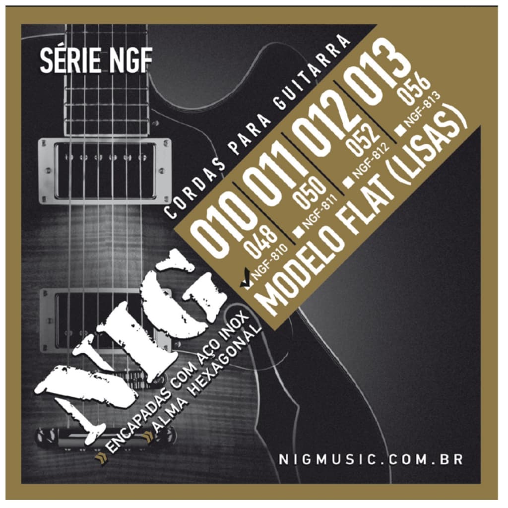 ENCORDOAMENTO NIG GUITARRA NGF810 FLAT .010/.048