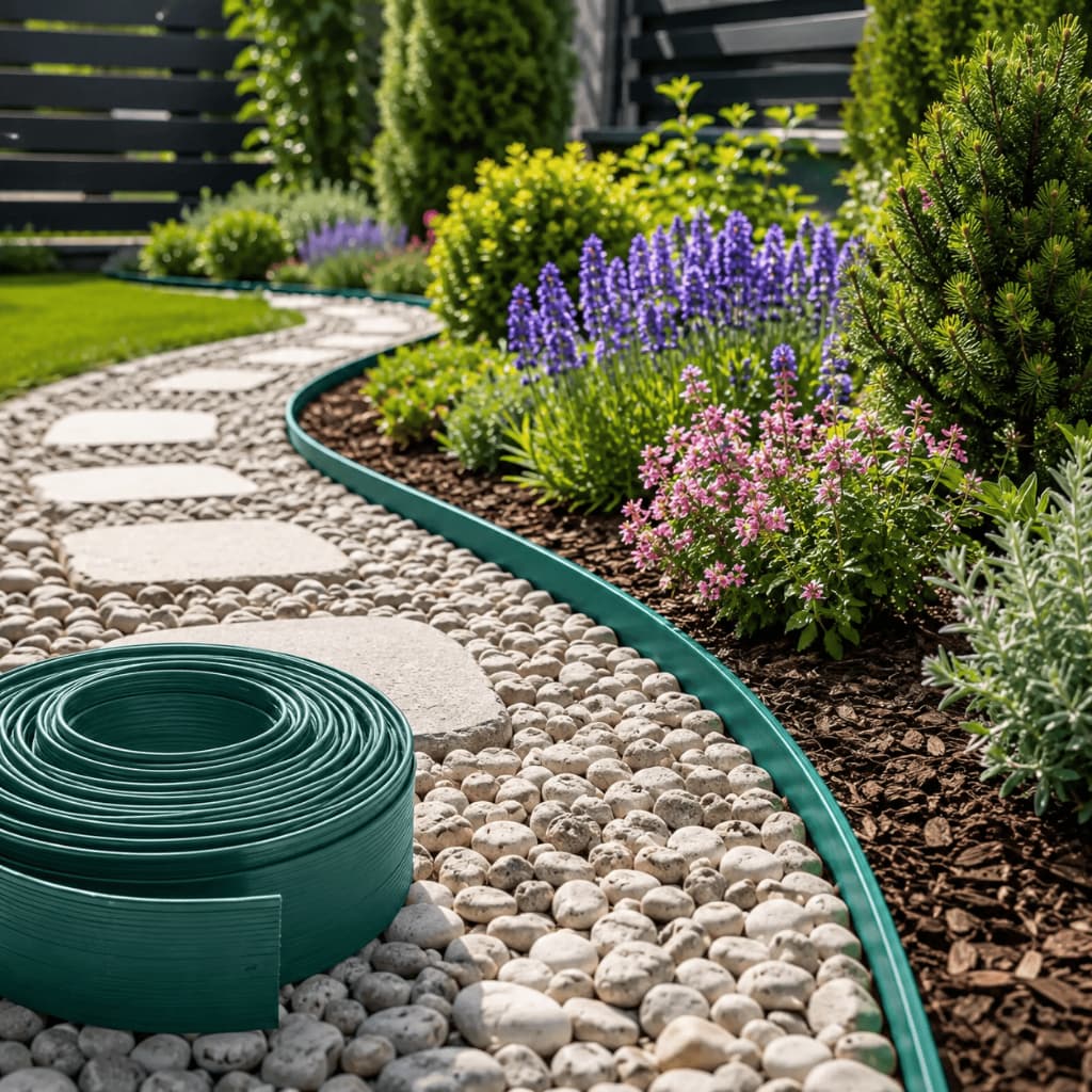 Fita Separadora de Jardim 20 Metros com Tratamento UV 10cm Para Canteiros e Paisagismo