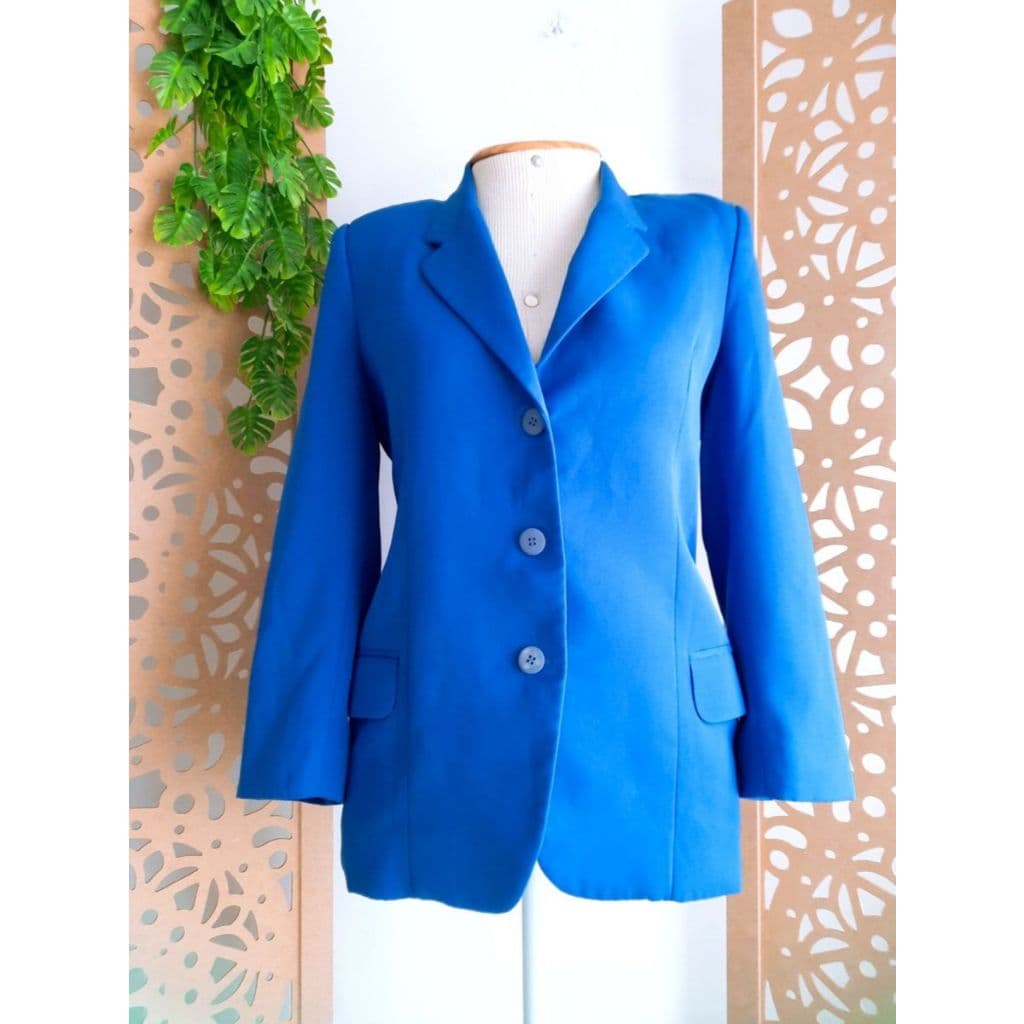 blazer social alfaiataria alongada azul
