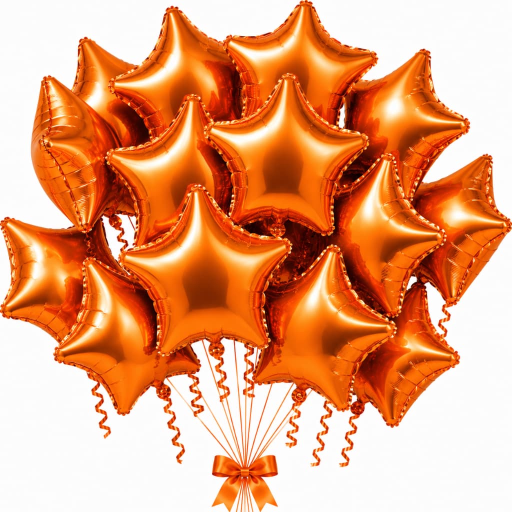 Kit 25 Balão Metalizado Estrela 10 Polegadas 22cm Festa Decoração Aniversário