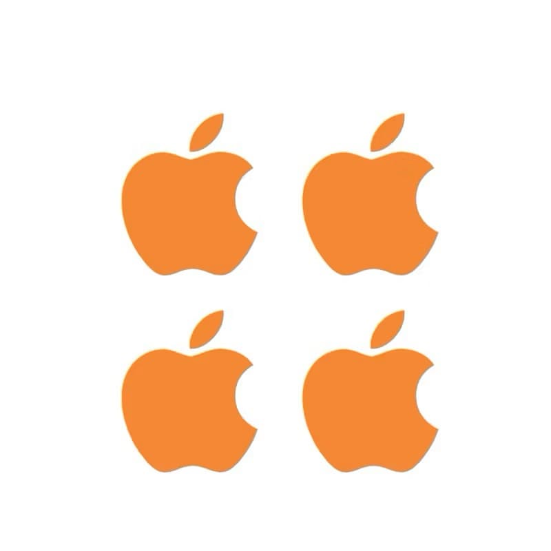 4 Adesivos maçã mini mordida Apple Traseira iPhone 17 pro / 17 pro Max
