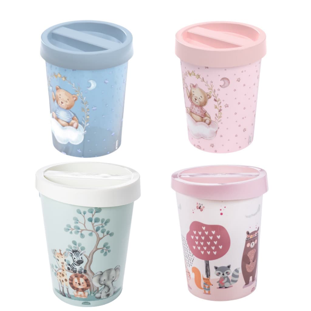 Lixeira Infantil C/ Tampa 5,3 Litros Decorada Higiene Organização Estampas Diversas - Plasutil