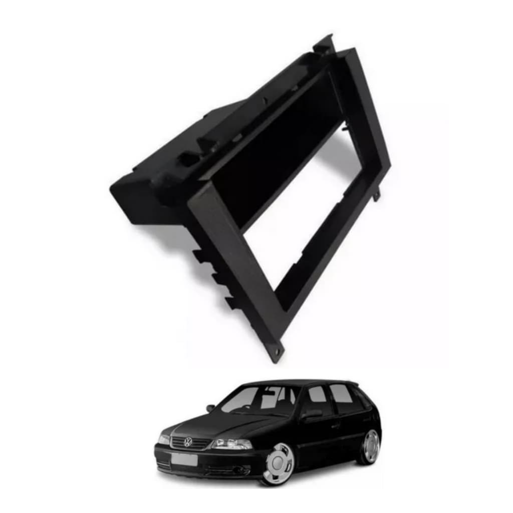 Moldura Som 1 Din Porta Objetos Gol G3 Preto