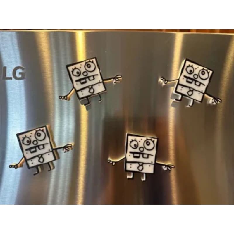 Ímã de Geladeira Doodlebob Rabisco Bob Esponja Impressão 3D