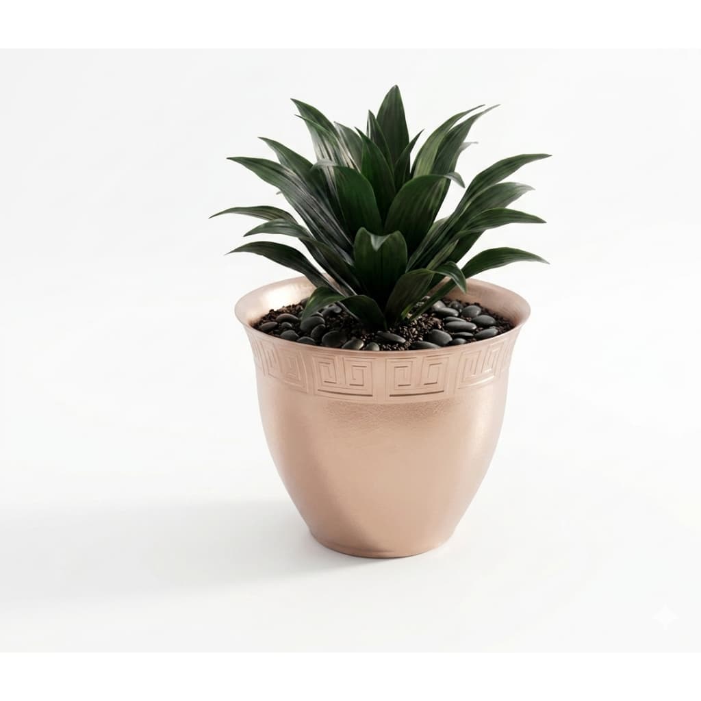 Vaso Decorativo Redondo 14 cm – Linha Bronze: Elegância e Sofisticação para suas Plantas