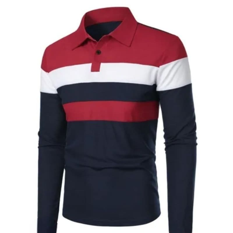 Blusa polo masculina manga longa