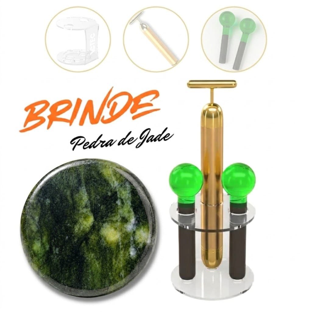 Kit Esfera Coloridas Para Cromoterapia com Rack Organizador + Massageador Energy