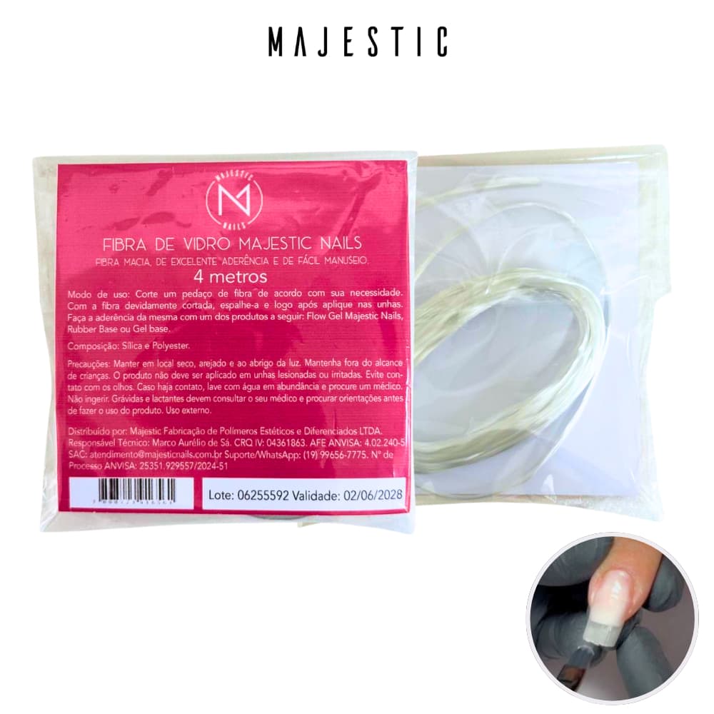 FIBRA DE VIDRO 4 metros Alongamento Majestic Nails