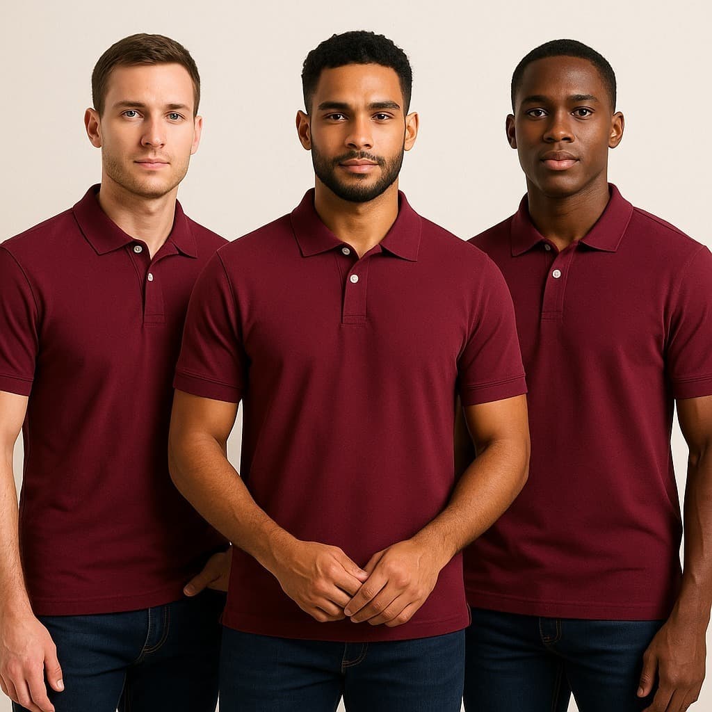 Kit Com 3 Camisas Polo Masculina Piquet Básica Elegante Dia a Dia
