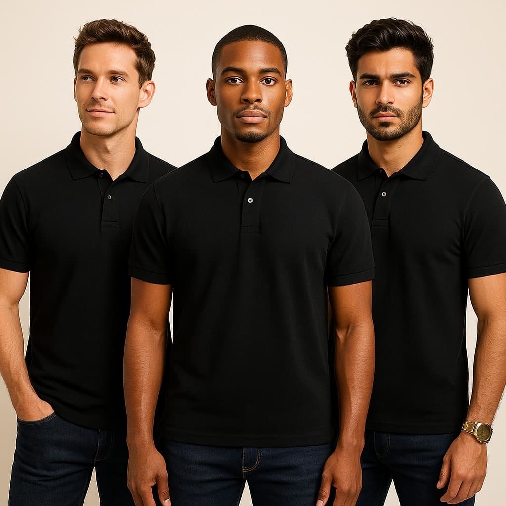 Kit 3 Camisetas Polo Masculina Piquet Casual Conforto e Estilo