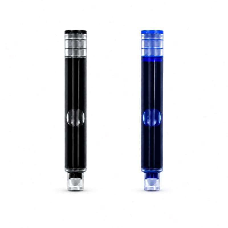 Kit Refil Para Caneta Tinteiro Carga Cartucho Tinta Azul e Preta Recarga compatível